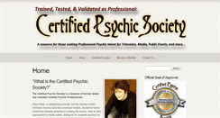 Desktop Screenshot of certifiedpsychicsociety.org