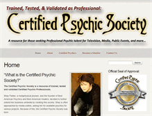 Tablet Screenshot of certifiedpsychicsociety.org